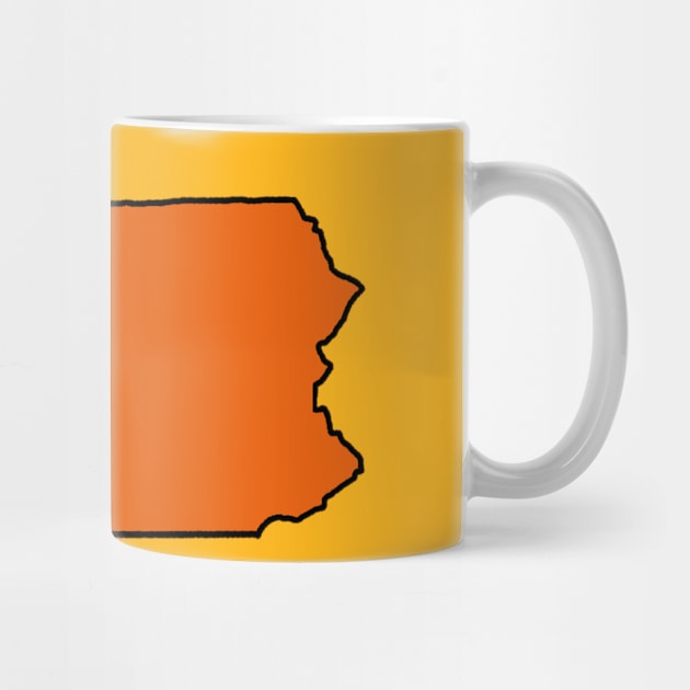 Pennsylvania - Orange Outline by loudestkitten